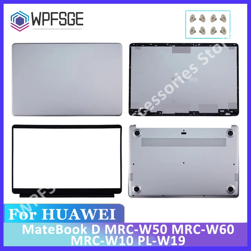 

Original Laptop Case For HUAWEI MateBook D MRC-W50 MRC-W60 MRC-W10 PL-W19 LCD Back Cover Front Bezel Palmrest Bottom Case