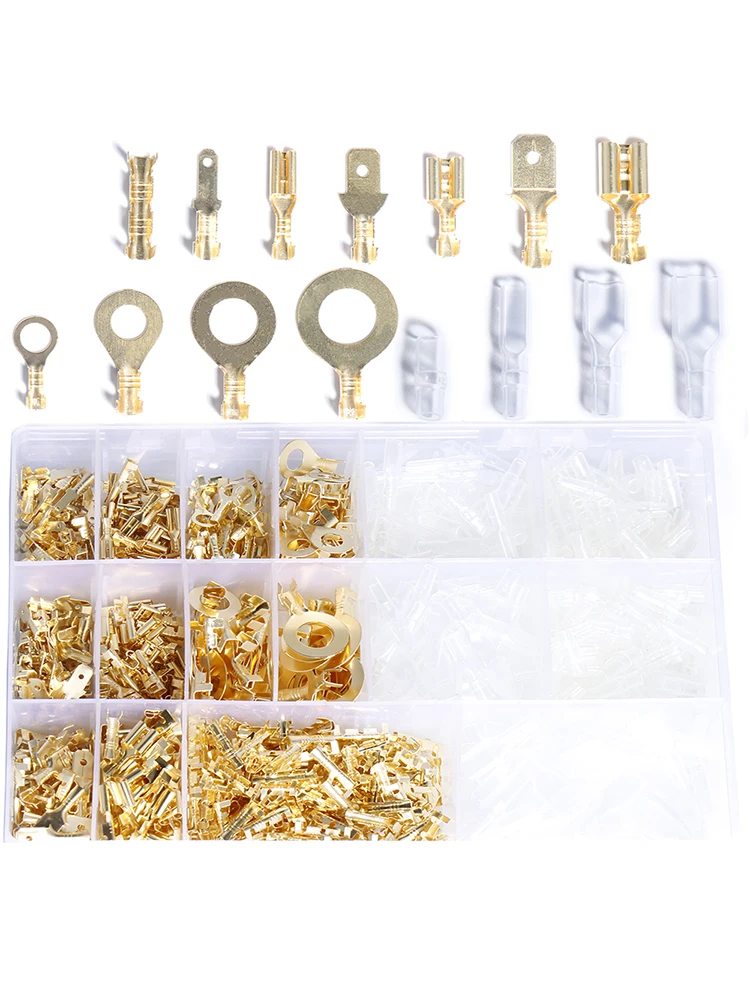 930X Assortment Male Female Spade Terminals Electrical Wire Crimp Connectors Kit