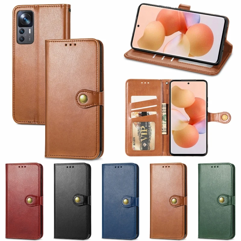 

Solid Color Leather Wallet Cards Phone Case For Xiaomi A2 Lite Redmi 10 Prime 9A 8A 7A 6A 5Plus Magnetic Horizontal Flip Cover