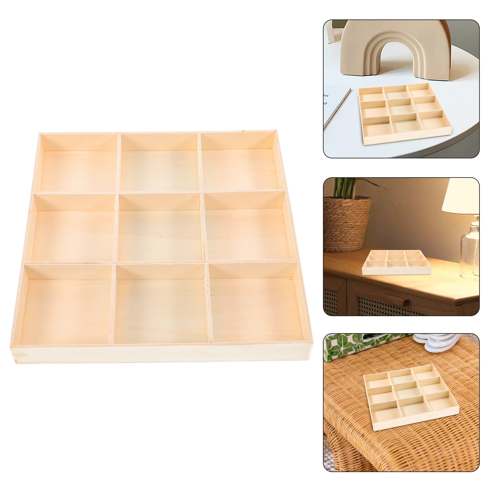 

Creative Wooden Jewelry Storage Tray Organizer Plate For Rings Earrings Keys Trinket Holder Wood Display Case Household