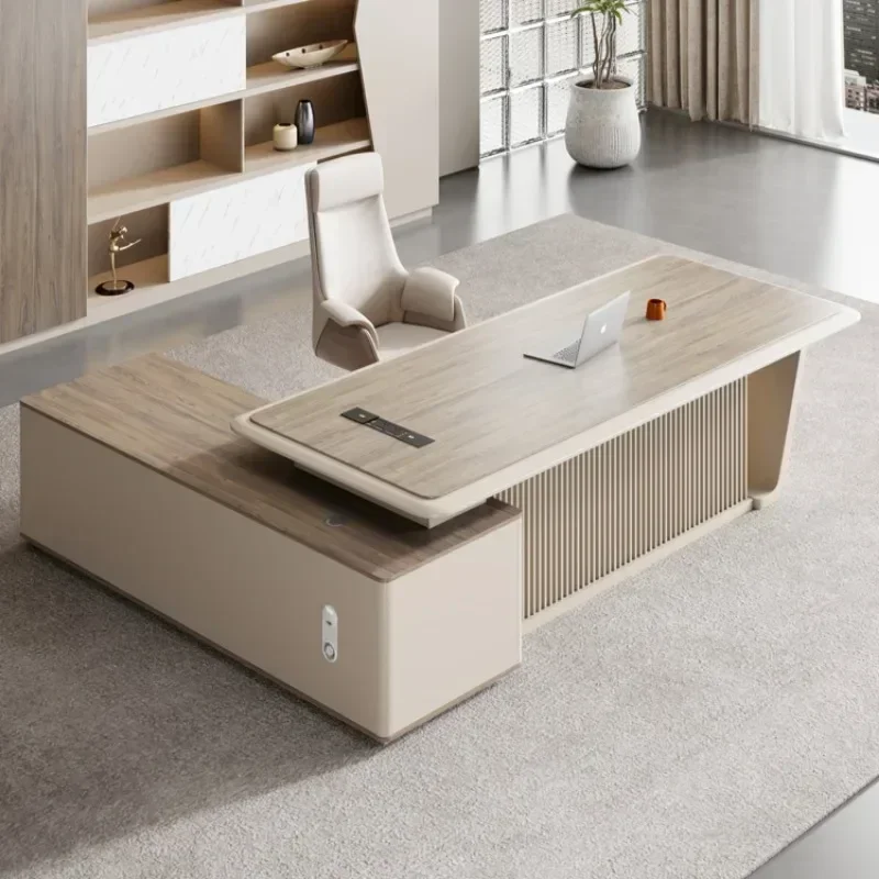 

Italian Quality European Office Desk L Shaped Organizer Designer Customized Computer Desks Minimalist Tavolino Trendy Furniture