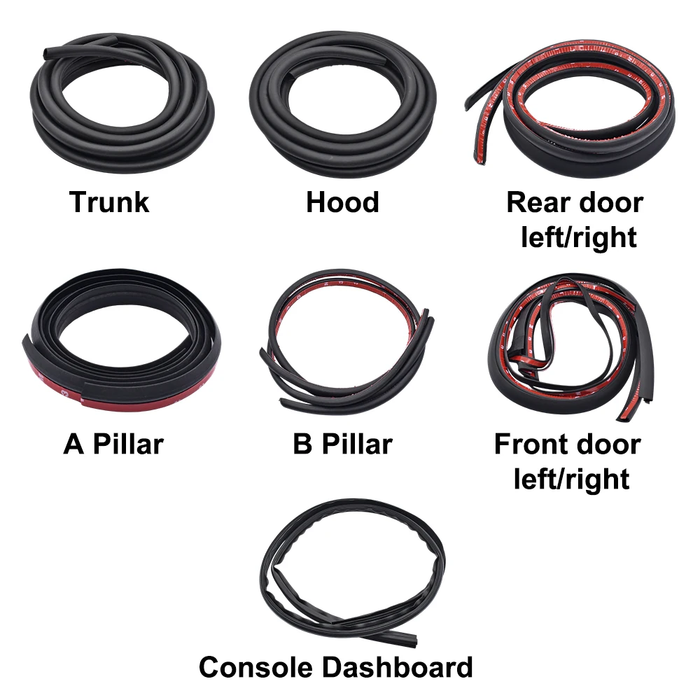 For Tesla Model Y 3 Highland Door Seal Kit Soundproof Rubber Weather Strip Sunroof Seal Wind Noise Reduction Kit 2017-2024 view 4