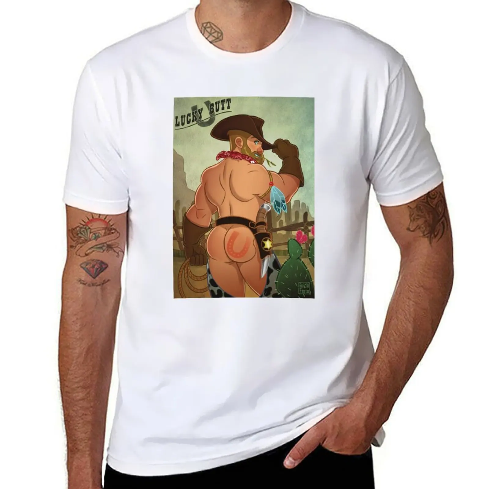 

Lucky Bear T-Shirt t shirt for man 100 percent cotton man t shirts for men T-Shirt