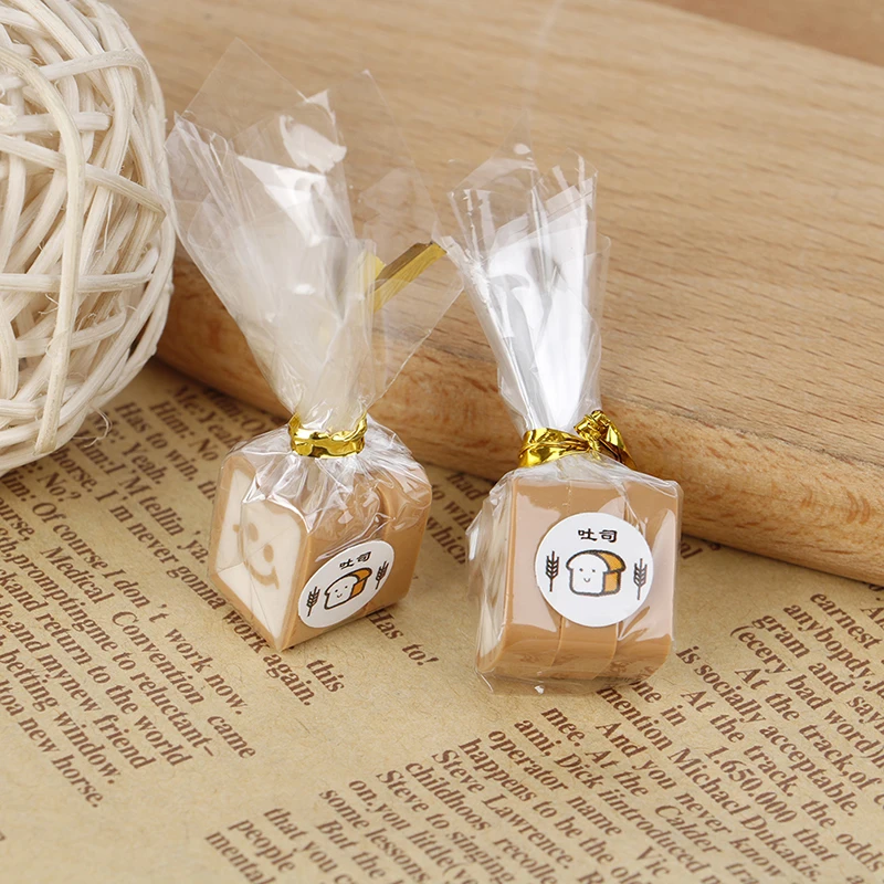 1/12 Miniaturowy domek dla lalek - symulowany tost, akcesorium kuchenne, jedzenie