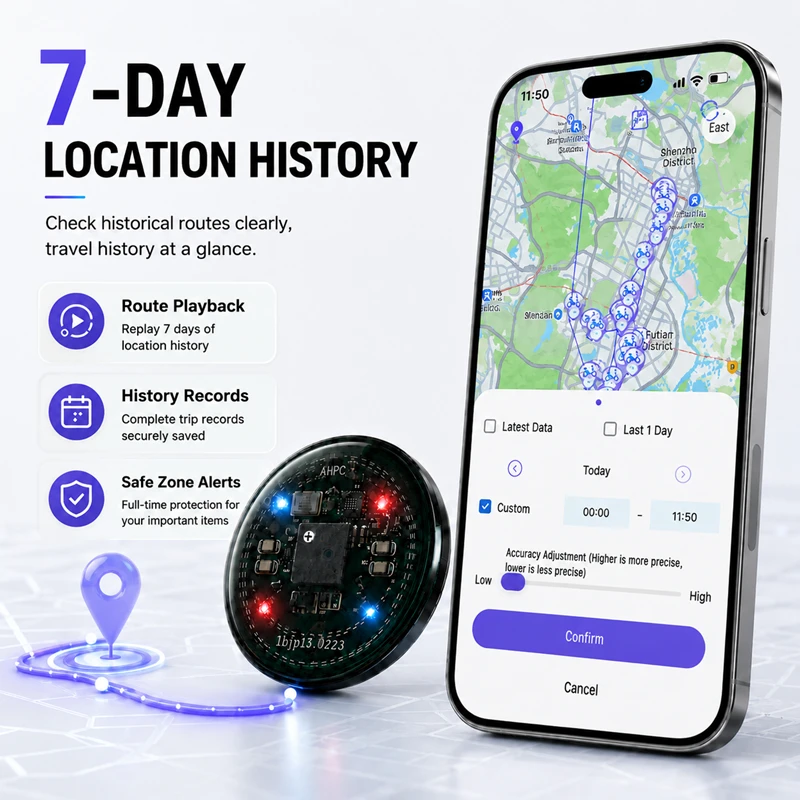 Intelligenter Tracker mit Dualsystem Bluetooth GPS-Tracker Airtag Anti-Verlust-Lokalisator für Haustiere, Kinder, Gepäck, Air Tags für iOS und Android