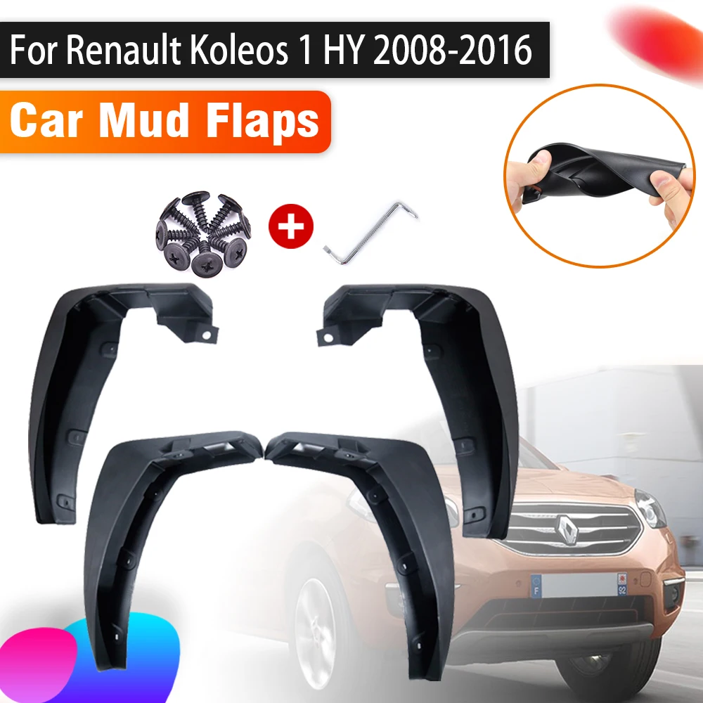 

Car 4PCS Mudguards For Renault Koleos 1 HY 2008~2016 Fenders Splash Guard Front Rear Mud Flaps Car Accessories Wheel Auto Parts