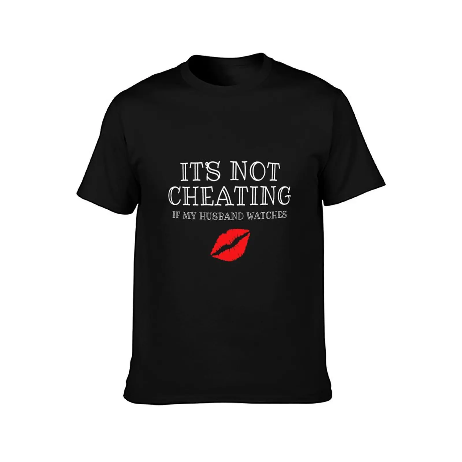 Womens Its Not Cheating if My Husband Watches Funny Swinger T-Shirt Daily Wear Plain Short Sleeve Shirt T-Shirt