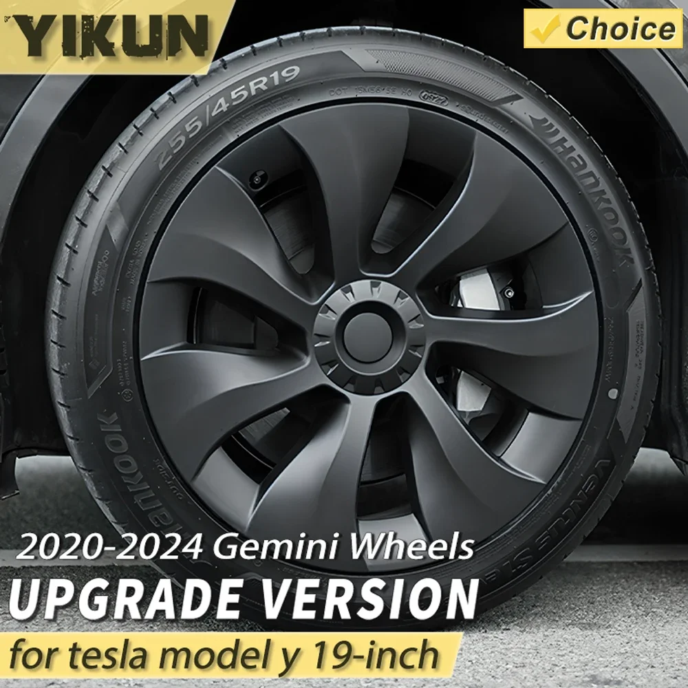 

4PCS for Tesla Model Y Wheel Cover Car Performance Replacement Hub Cap 19 Inch Gemini Wheel Hubcap Full Accessories 2020-2024