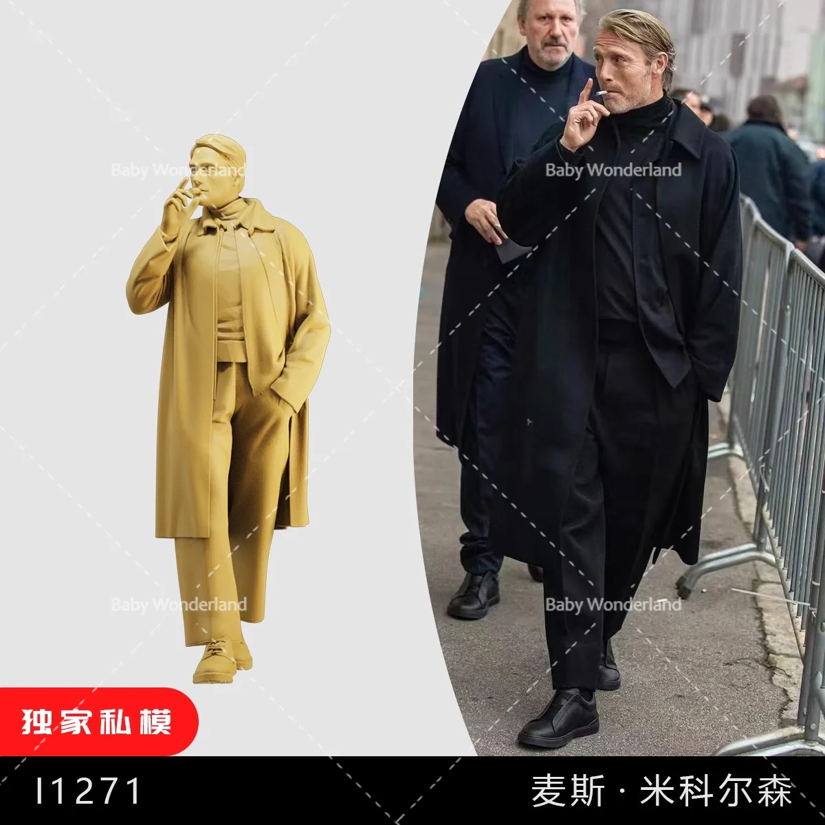 

In Stock Unpainted Miniatures 1/64 1/43 1/35 Figure Handsome Guy In Windbreaker Smoking Dolls Model Creative Scene Prop Car Toys