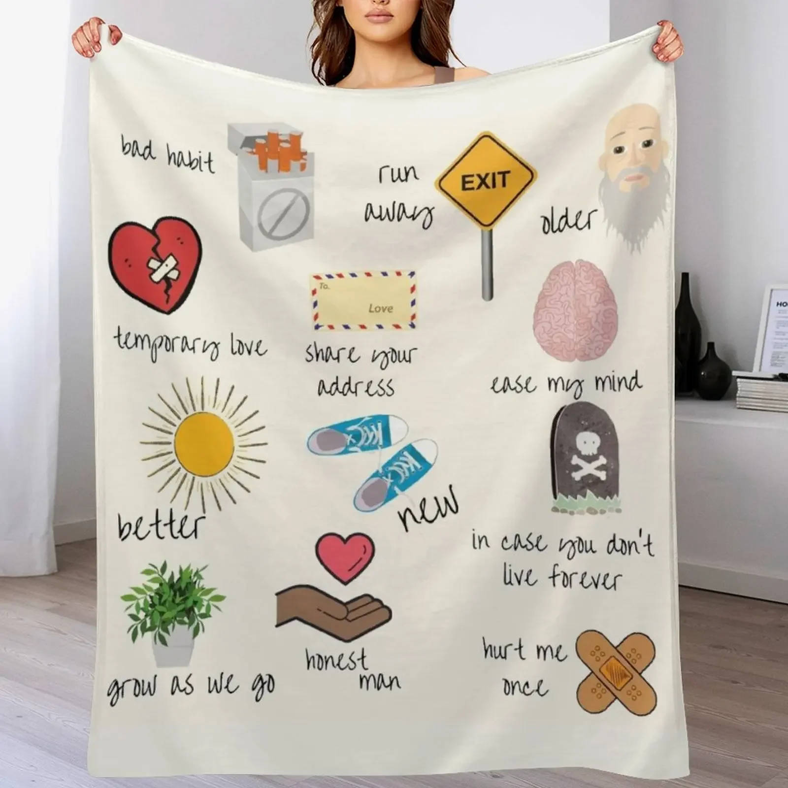 

Ben Platt Throw Blanket Warm Comfortable Blanket for Office Napping