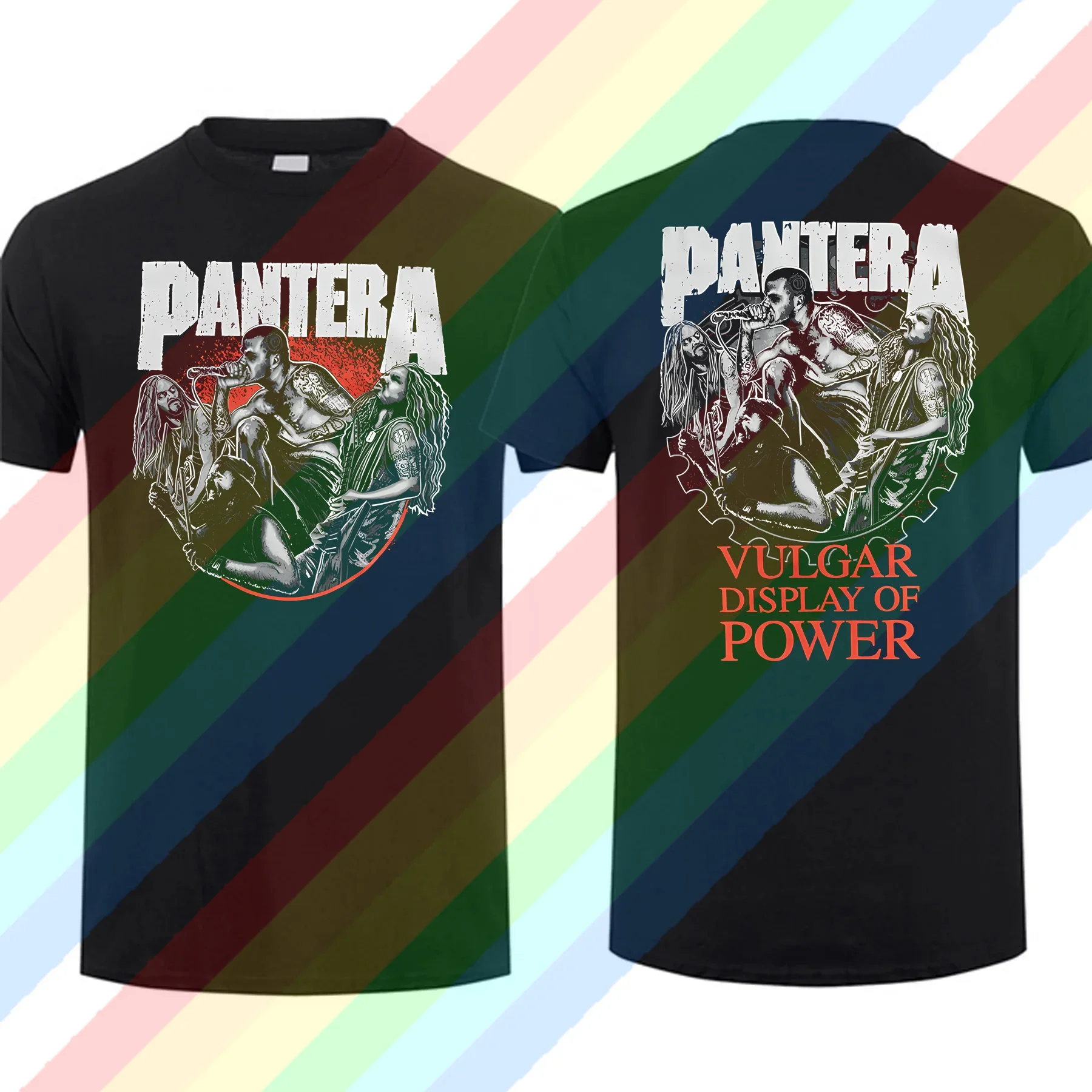 2024 T shirt Casual NG Pantera Vulgar Display of Power Black T Shirt Men Short Sleeves Cool Hip Hop Streetwear T-shirt Cool Tee