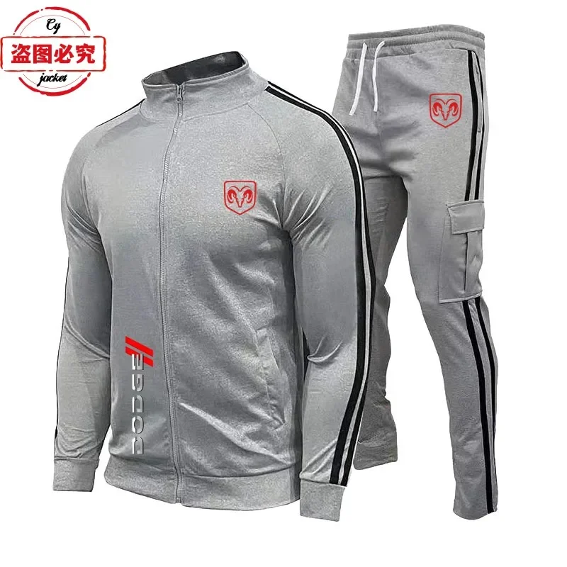 Vêtements de course décontractés avec logo de voiture Dodge pour hommes, vêtements de travail de plein air, mode sportive, printemps et automne