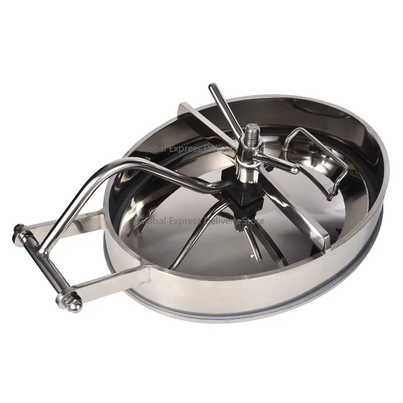 Food Grade Stainless Steel SS304 SS316L Pressure Oval Inward Manhole Cover Sanitary Elliptical Tank Manway