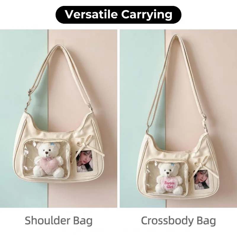 High-value new transparent fashion bag student bag two-dimensional element