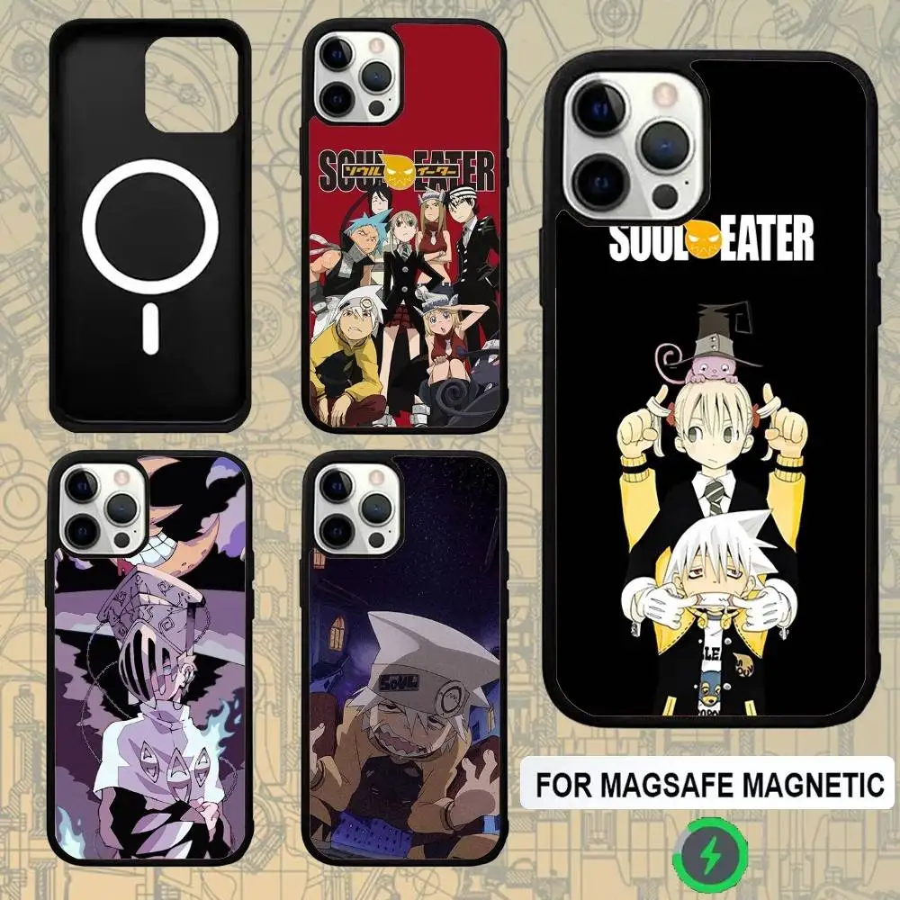 

S-Soul Eater Anime Phone Case For IPhone 17,16,15,Pro,Max,Air,14,Plus,13,12,11 Magesafe Wireless Charge Cover