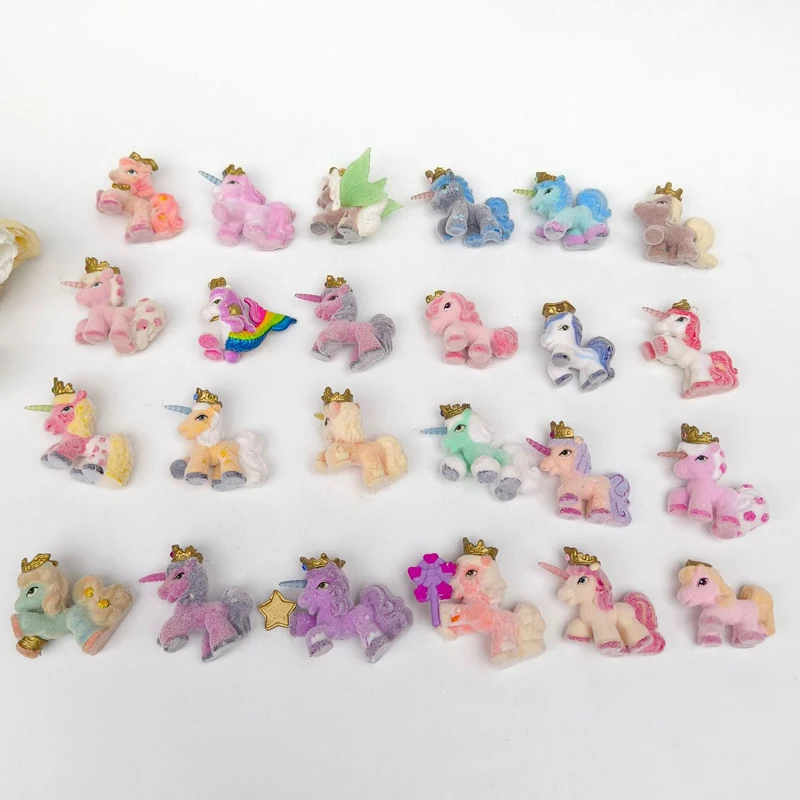 1Pcs Genuine Factory Defect Rare Pet Royal Filly Unicorn Flocky Fluffy Shaggy Pony Collectible Animal Toy Gift for Kid Child