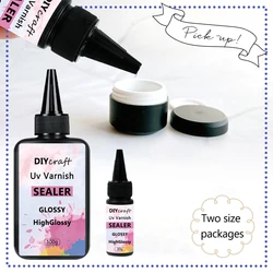 UV Glossy Sealer Varnish for DIY Resin Jewelry Transparent Glossy Sealing Glue Prevent Yellowing &Anti fouling&Wear-Resistant