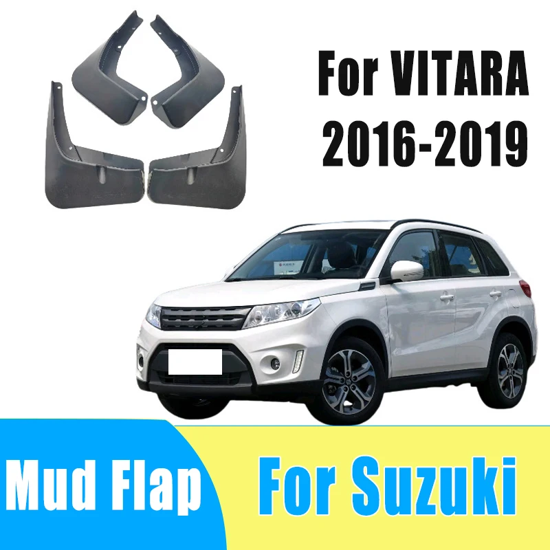 

4pcs Automobiles Tire Mudguard Waterproof Prevent Mud Splashing Car Mud Flap Fender Trim Accessories For Suzuki VITARA 2016-2019