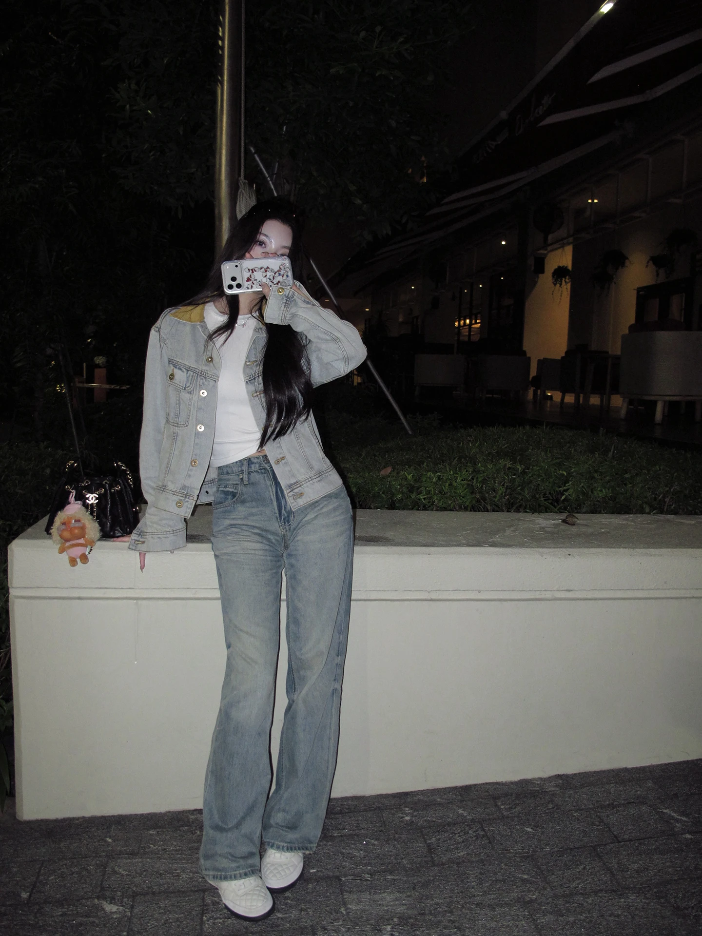 

Женские джинсы с высокой талией, прямые, свободные, с эффектом похудения, струящиеся, синие, широкие штанины, в американском стиле, весна 2026