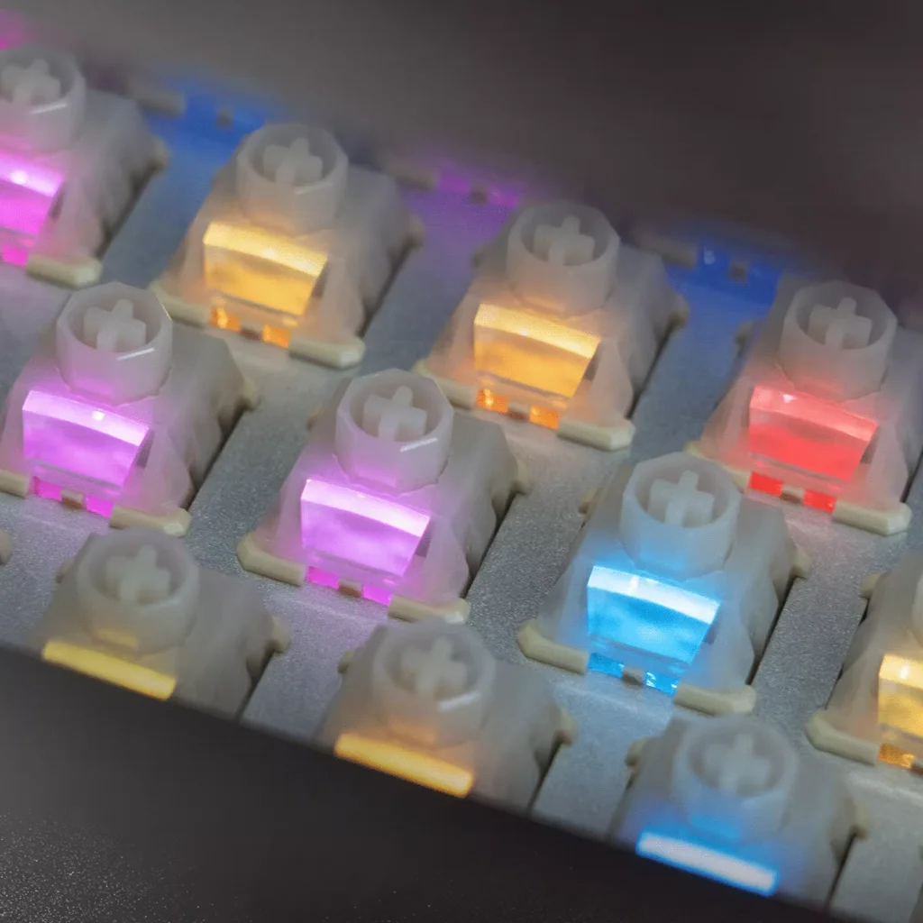 Wuque Studio WS Flux Pink: Novos Switches Magnéticos RGB Hall Effect para Teclado com Som de Cliques Profundos e Gatilho Rápido de 35 gf para Jogos