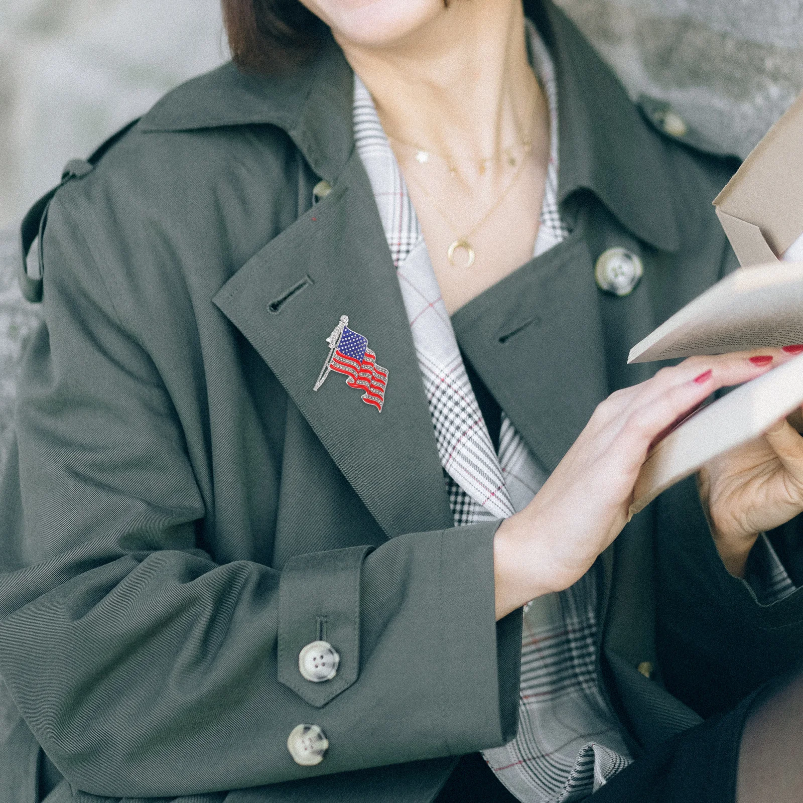 

American Flag Badge Lapel Pin Patriotic Stripe Brooch Gift for Independence Day Usa Flag Brooch American Lapel Pin