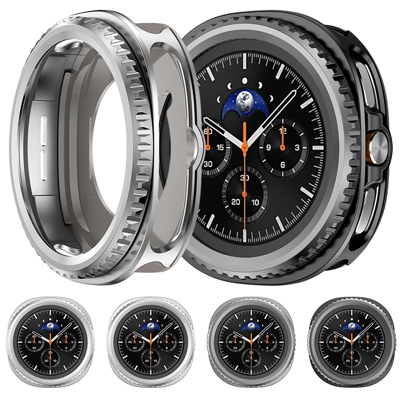 Meta Case for Samsung Galaxy Watch 8 Classic 46mm Rotate Bezel Protective Case Cover for Galaxy Watch 8 Classic Hard Rugged Case