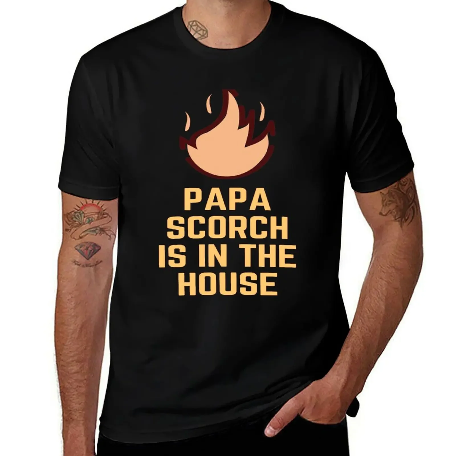 

Papa Scorch T-Shirt korean fashion quick-drying men clothes