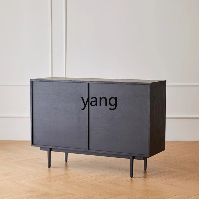 

tgf Light Luxury Retro Simple Sideboard Cabinet Living Room Small Apartment Home Dining Room Solid Wood Storage Cabinet