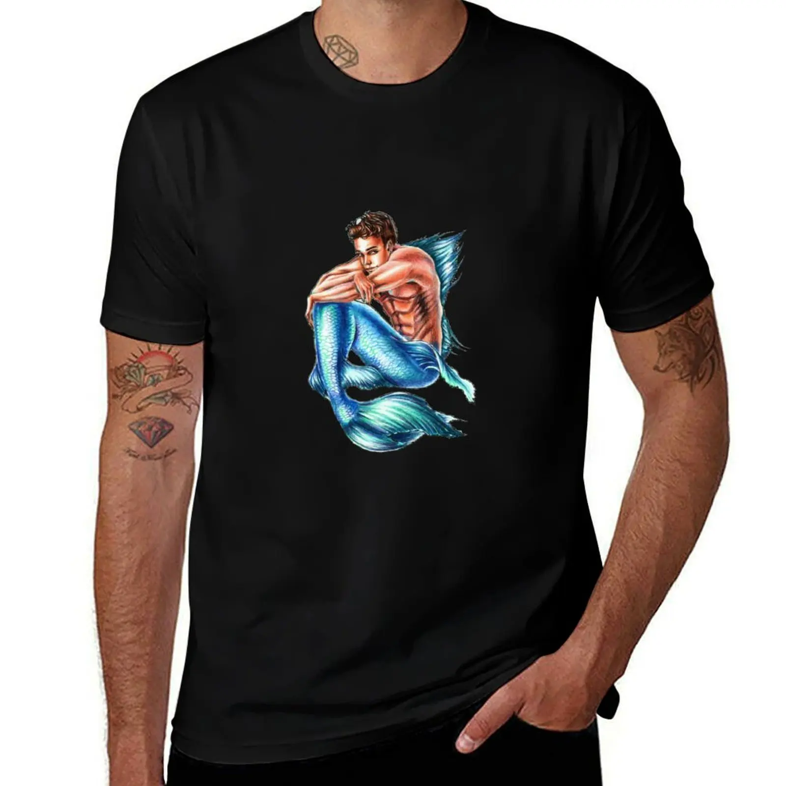

Lone Merman T-Shirt printed t shirts for man man t shirt cotton high quality T-Shirt