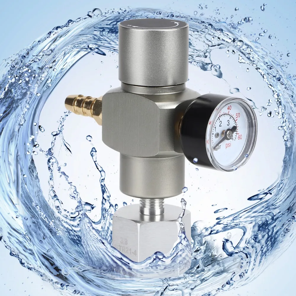Mini Design Nitrogen Pressure Gauge 3/8UNF Thread Pressure Display Mini Pressure Gauge N2 Specific Gas Strap Gauge Gas System