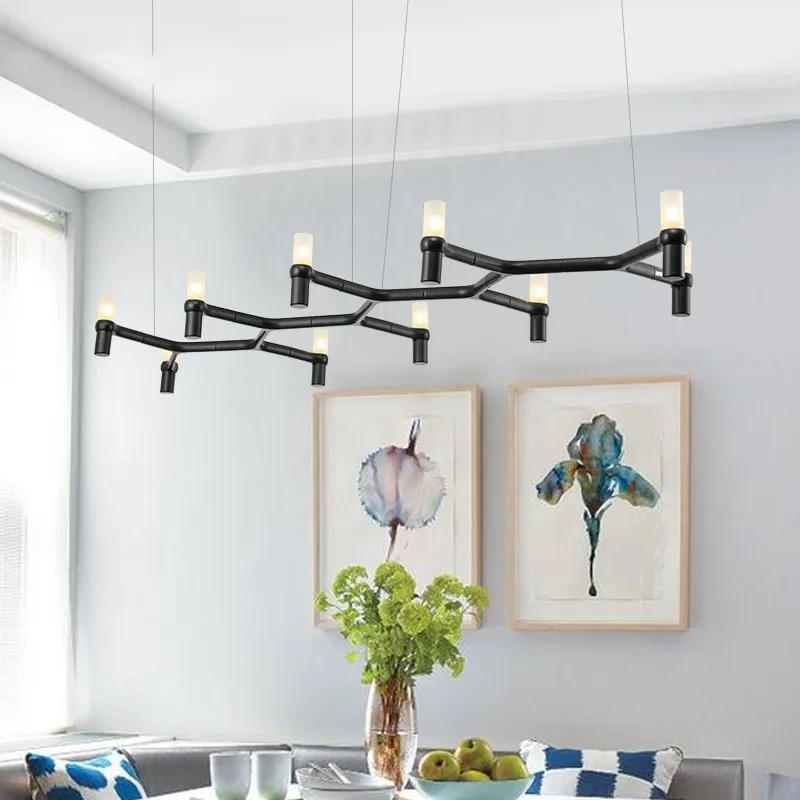 Modern Luxury Foyer G9 Led Chandelier Lustre Metal Pendant  Lighting Stairs Hanging Lamp Deco  Indoor Light Fixture