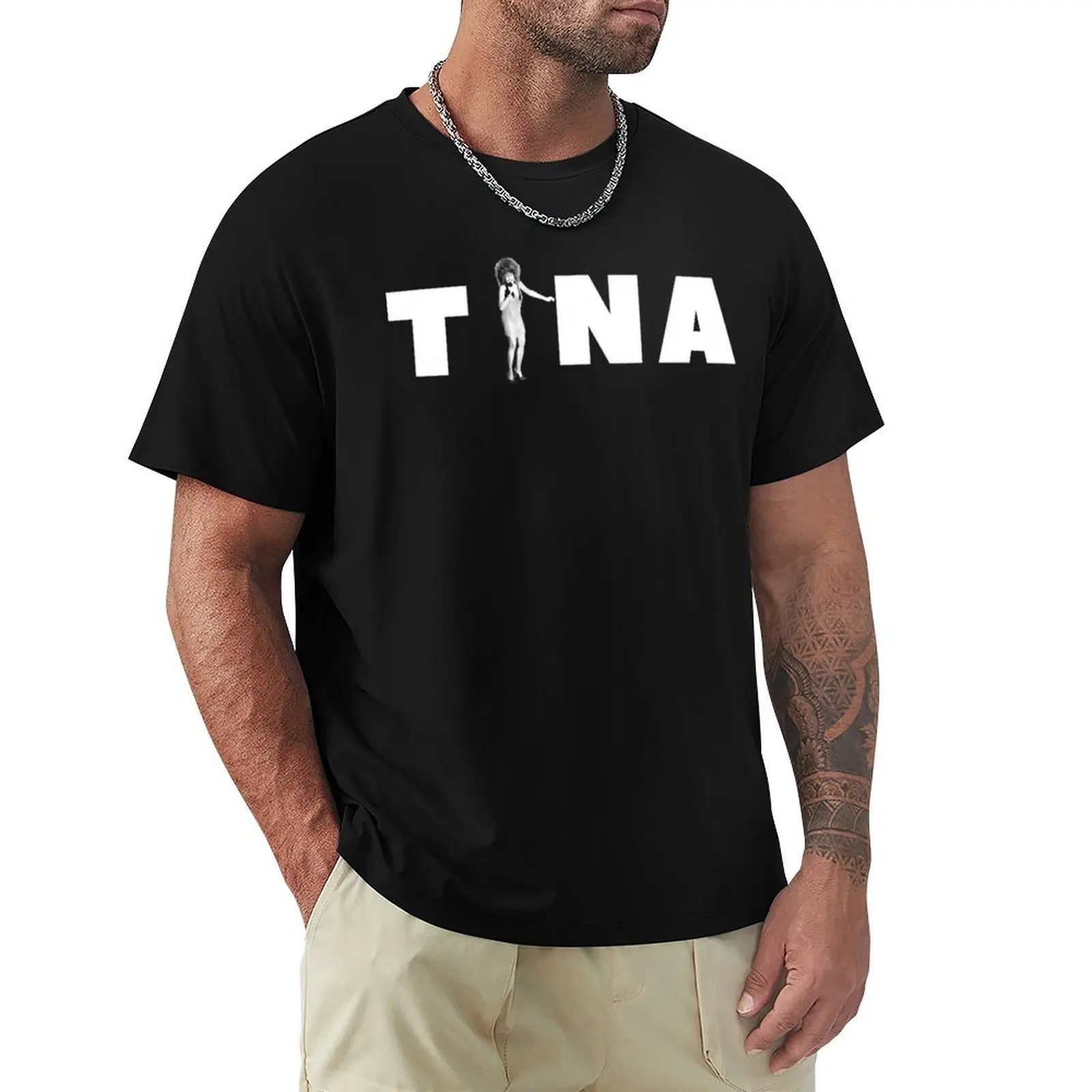 In memory of Tínà Túrnèr 80s retro rock star T-Shirt Work Style Casual T-Shirt