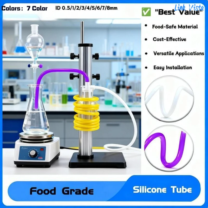 

0,5-8 мм пищевая силиконовая трубка, гибкий шланг 1/5/10 м для аквариумного пруда, насоса, разъем для воды в аквариуме, многоцветный доступный