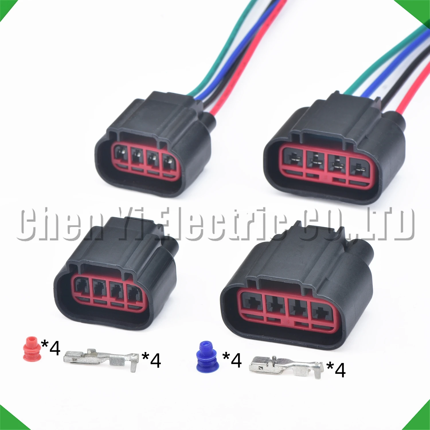 Conector automático de 4 pinos, ventilador de expedição, resistor do motor, anel de ignição, pacote de alta tensão, plugue de chicote de fios para ford E-5658 E-5661