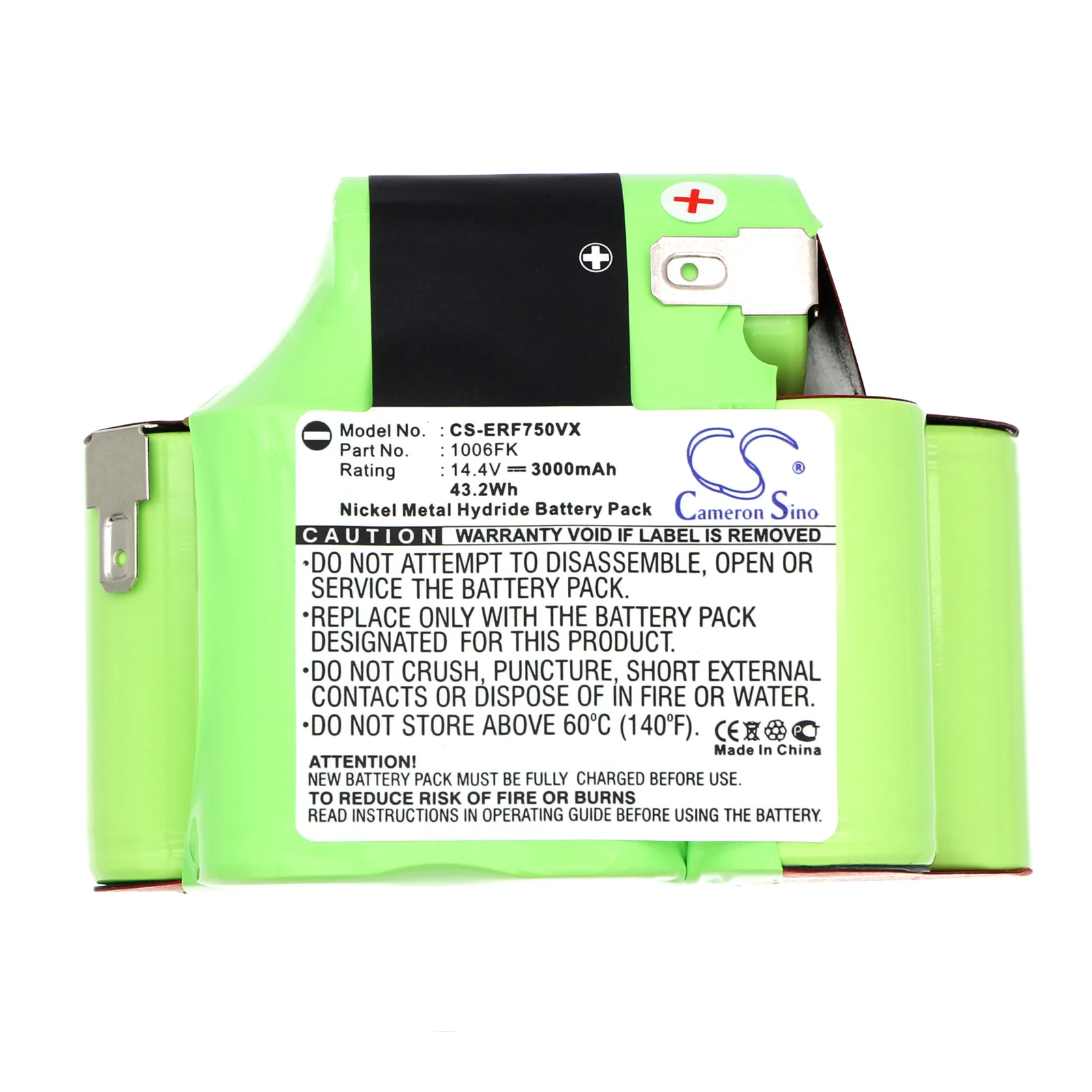 بطارية مكنسة كهربائية 14.4 فولت 3000 مللي أمبير في الساعة 1006FK XBP746 لـ Euro Pro/Shark EP750، EP750 100350 + أداة #3