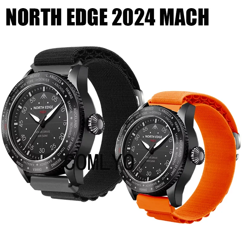 Band For NORTH EDGE 2024 MACH Watch Strap Nylon Adjustable Soft Bracelet FOR Women Men Belt