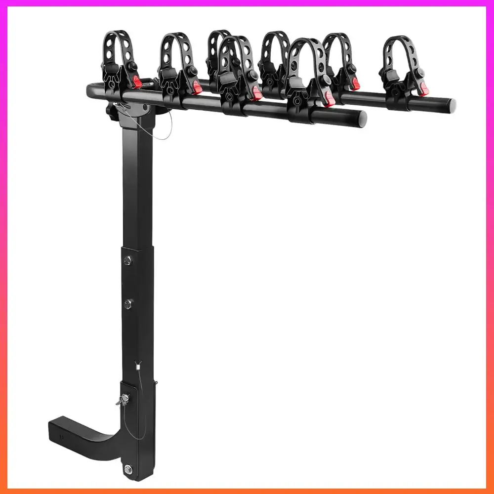 حامل دراجة قابل للطي، حامل دراجة قابل للطي، 4 دراجات للسيارات والشاحنات وسيارات الدفع الرباعي الصغيرة #4