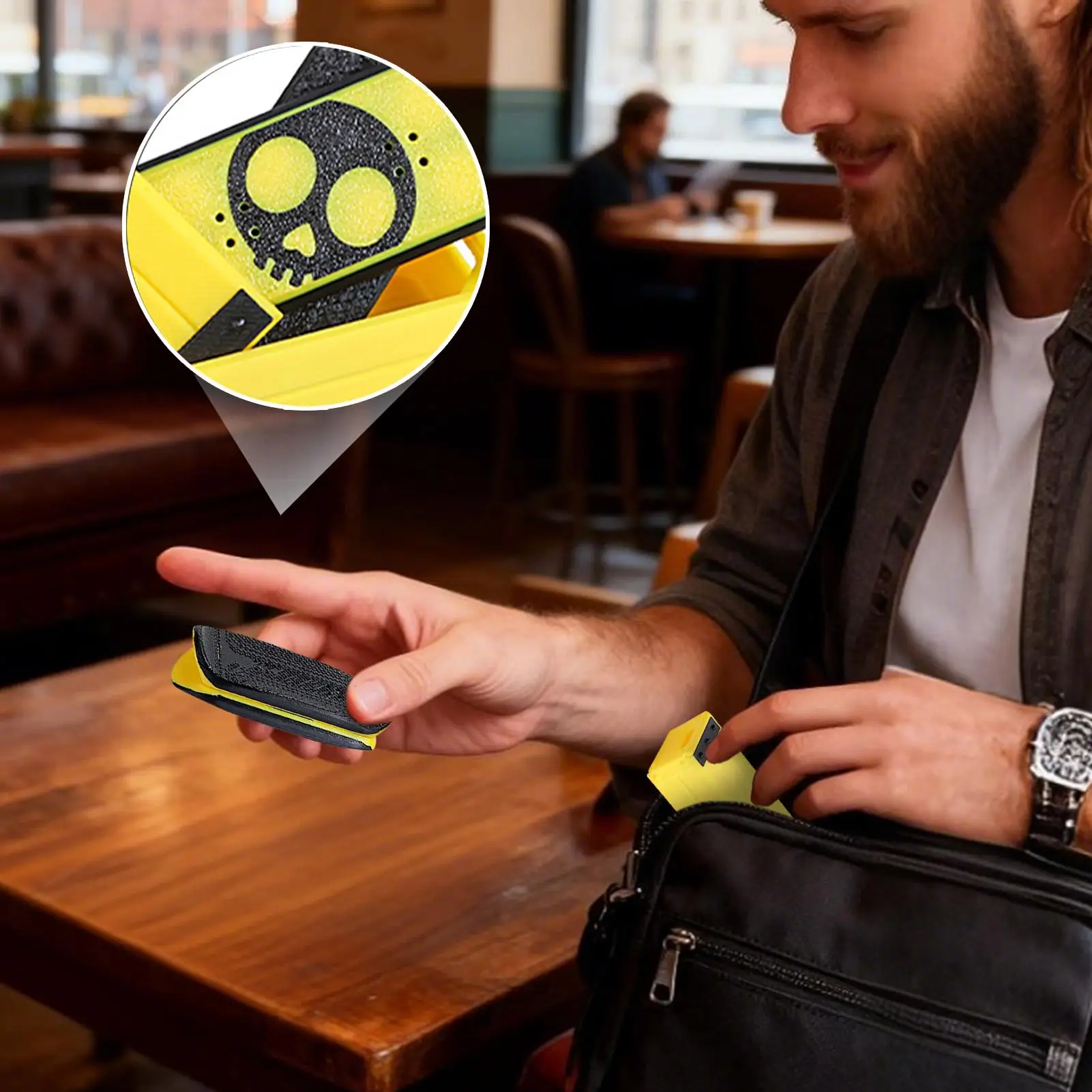 Mini Fingerboard 3D Printed Pocket-Sized Fingertips Surfboard Magnetic Mini Fingerboard for Men Women Boys Girls Youth Teens