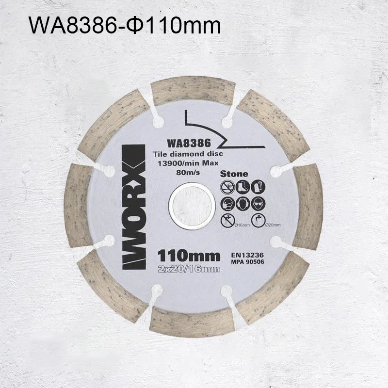 Worx pisau pemotong beton ubin, pisau gergaji Barble WA8384 WA8385 WA8386 WA83867 110x20(16 mesin cuci) mm 115x20(16 mesin cuci)