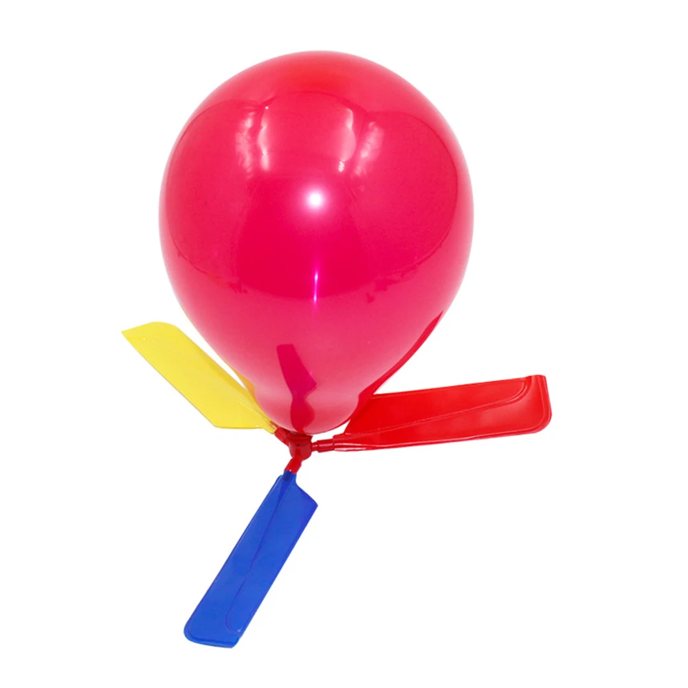 1 Set Propeller Balloon Aircraft Exercise Hands-on Ability Flying Balloon with Whistle Balloon Aircraft for Birthday Party