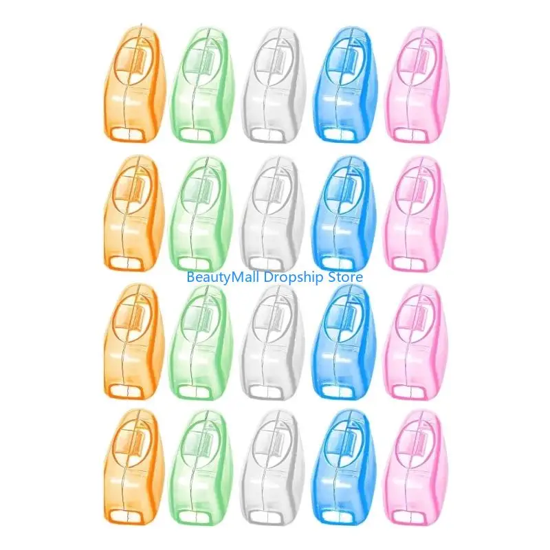 

40JD 50Pcs Multi Colored Toothbrush Head Covers Portable Protective Caps for Travel