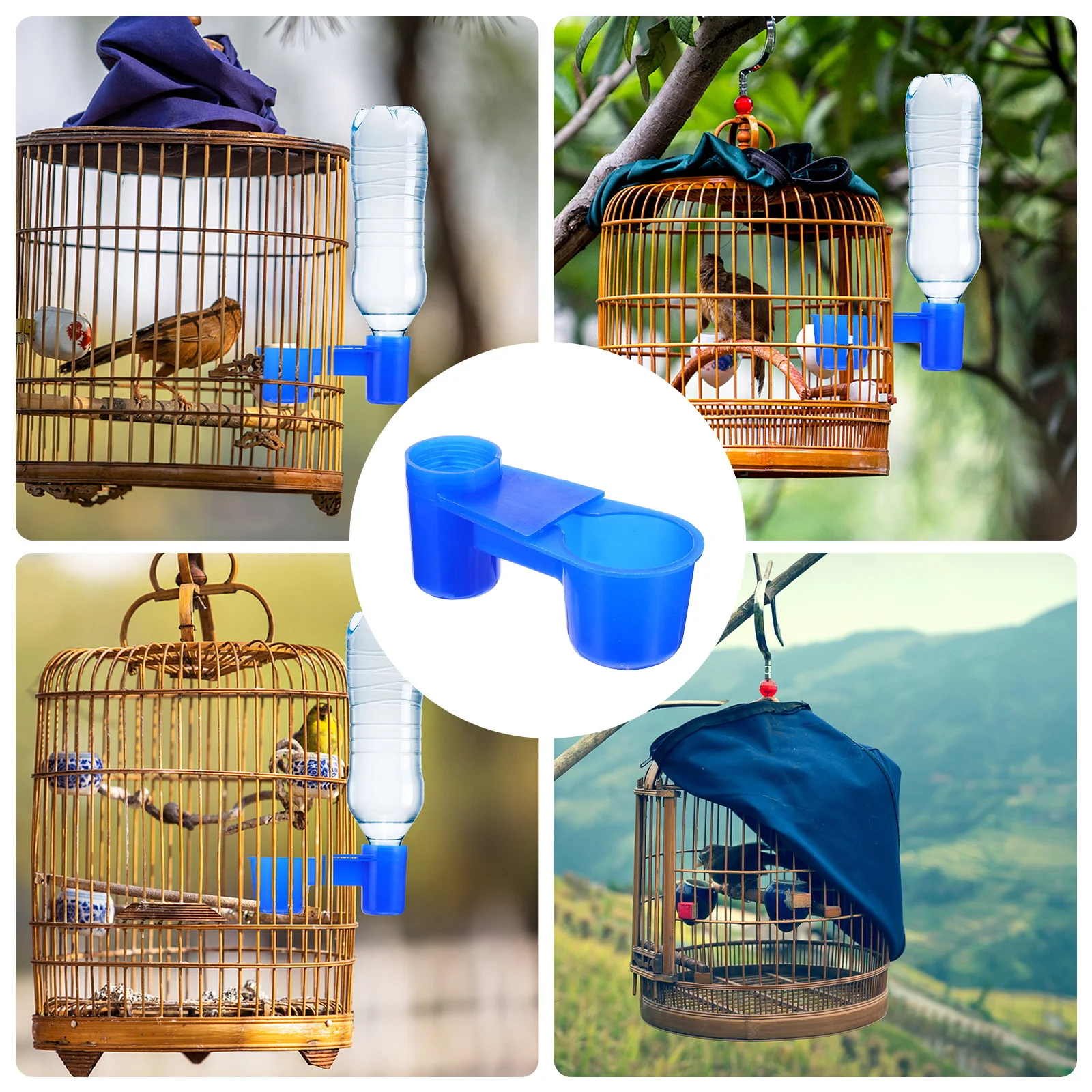 

20Pcs Pigeon Feeder Environmental Plastic Bird Cage Waterer Birds Waterer Bird Feeding Cup Durable Birds Water Cup