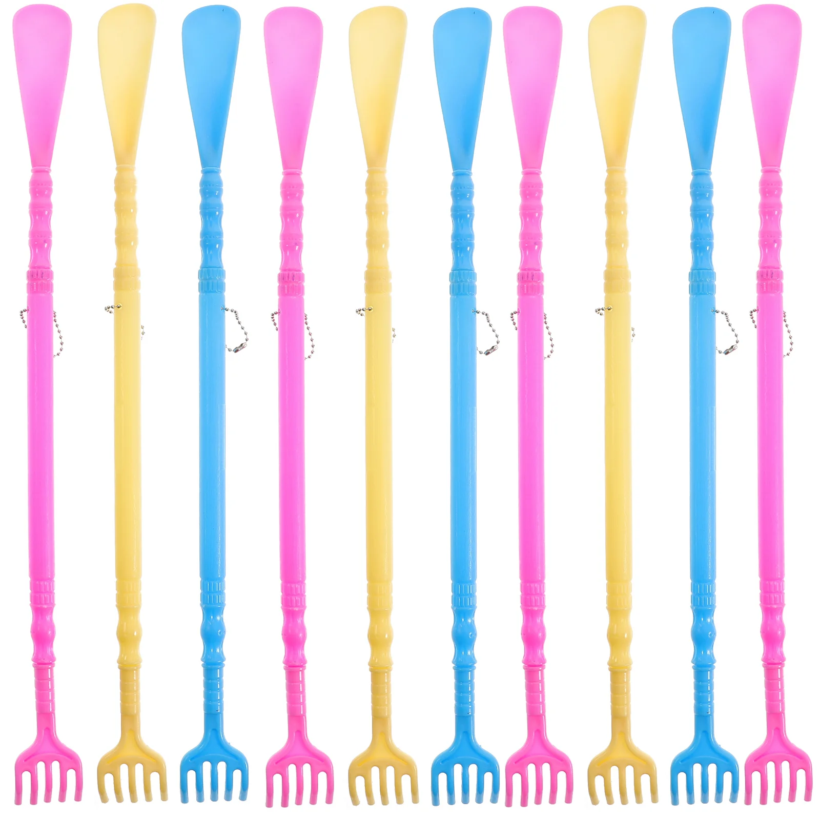

10Pcs Shoe Horn Dual-Use Long Handle Shoehorn Tool for Home Office Travel Lightweight Ergonomic Design Plastic Massage Claw