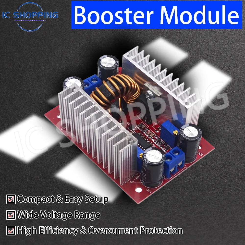 DC 400W 15A Step Up Boost Converter Constant Current LED Driver Voltage Charger Module 8.5-50V to 10-60V