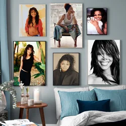 Janet Jackson Print Art Star Poster Actress Photo Canvas Painting Singer Music Wall Stickers Home Decor