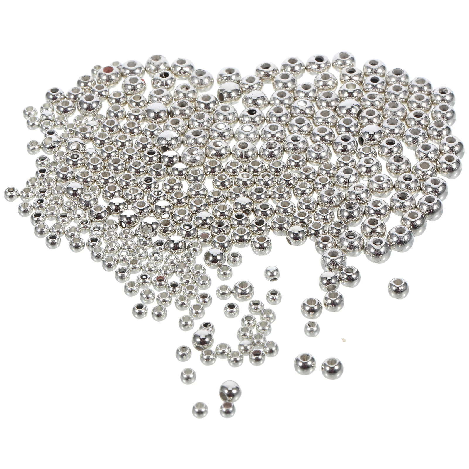 

300pcs Fishing 3mm 4mm 5mm Silver Blocking Beads for Fly Tying Line Fishing Beads Accessories Durable Round Floats