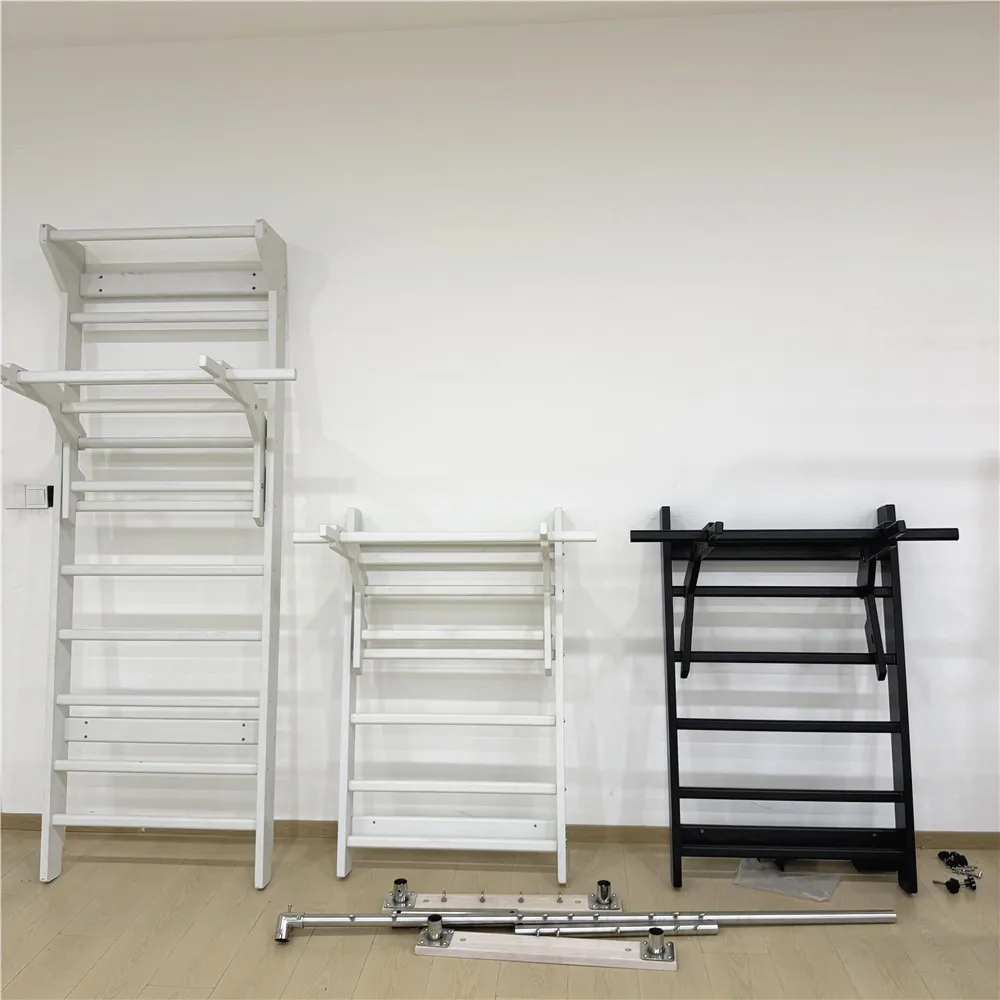 Wooden wall-mounted Swedish ladder Home gym Gymnastics Fitness exercise ladder Swedish wall pole Indoor home gym