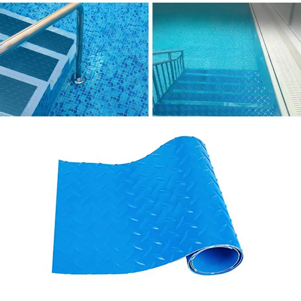 Pool Stair Mat Easy to Cut Pool Anti-slip Mat Large Particle PVC Swimming Pool Step Mat with Non-Slip Texture for Outdoor