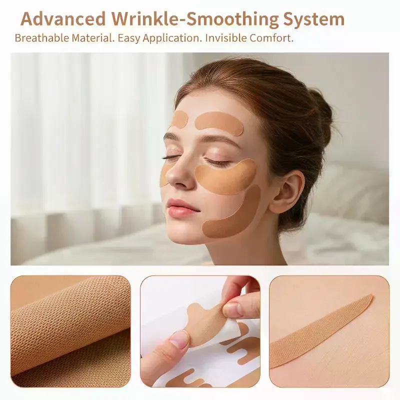 10 Sheet Reusable Face Patches Anti Rimpel Pads Face Forehead Neck Hand Care Skin Lifting Tool Sticker Anti-Wrinkle Skin Care