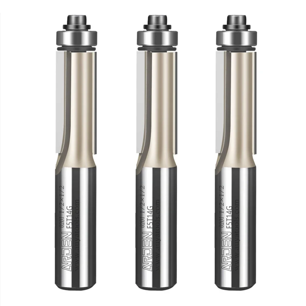 Arden Flush отделочные фрезы для дерева 1/2 1/4 хвостовик Деревообрабатывающие инструменты обрезные фрезы с подшипником фреза фрезеровка